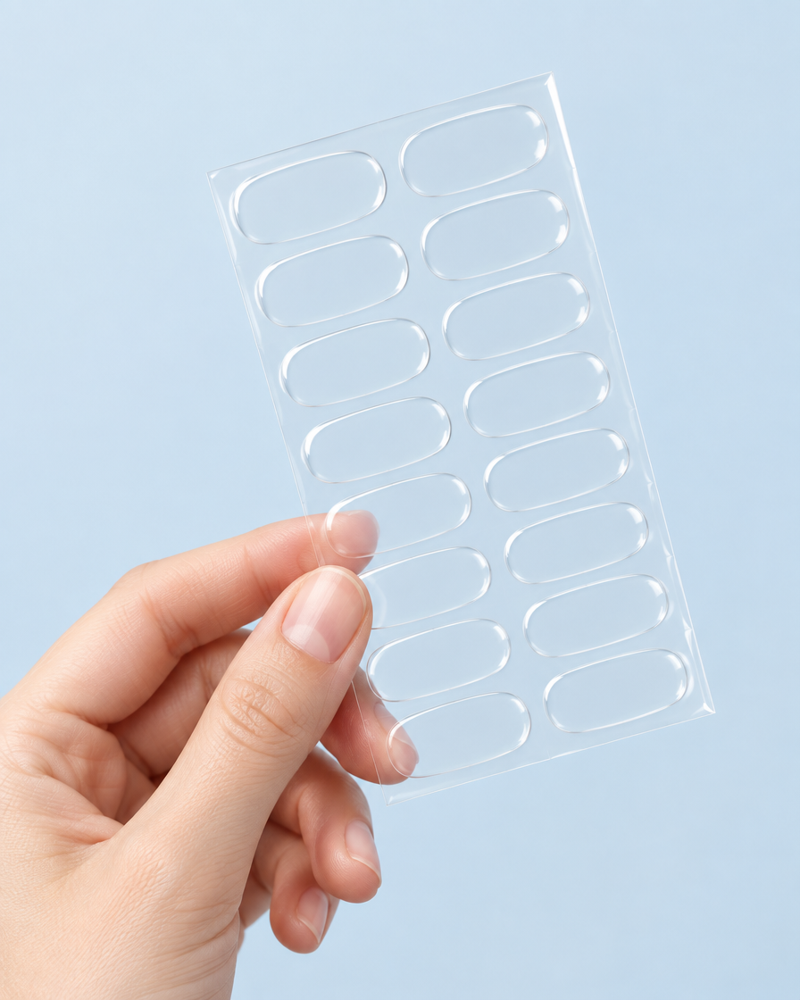 Sheet met gelstickers in tien maten